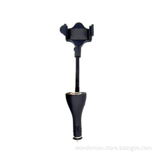 Dual-USB Car Charger Cradle Mount/Holder for iPhone 5/4S/4 and More, OEM Orders Welcomed